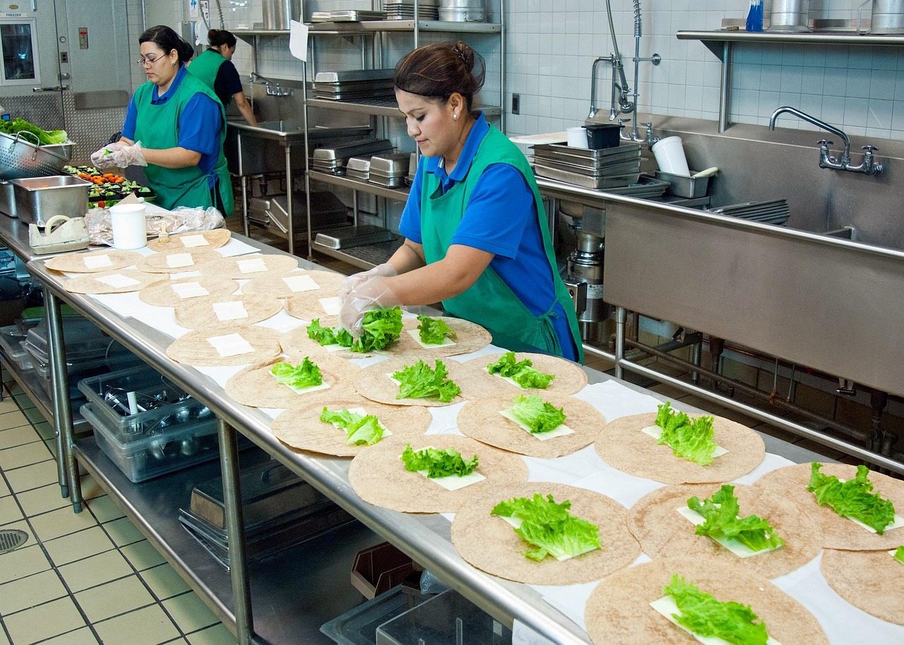 restaurant kitchen food prep